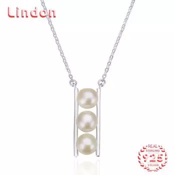 Линдон Стерлингового Серебра 925 Классическое Женское Ожерелье Кулон Циркон Модный Подарок серебряный