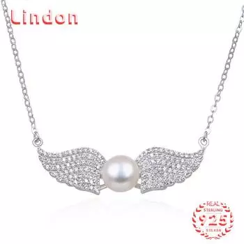 Линдон Стерлингового Серебра 925 Классическое Женское Ожерелье Кулон Циркон Модный Подарок серебряный