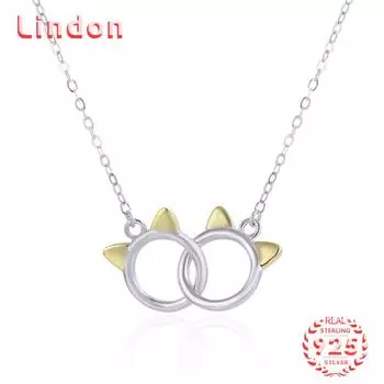 Линдон Стерлингового Серебра 925 Классическое Женское Ожерелье Кулон Циркон Модный Подарок серебряный