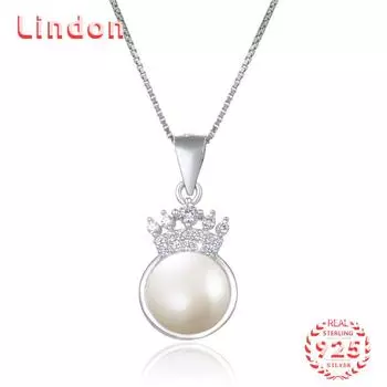 Линдон Стерлингового Серебра 925 Классическое Женское Ожерелье Кулон Циркон Модный Подарок серебряный