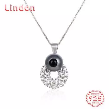 Линдон Стерлингового Серебра 925 Классическое Женское Ожерелье Кулон Циркон Модный Подарок