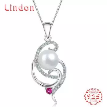 Линдон Стерлингового Серебра 925 Классическое Женское Ожерелье Кулон Циркон Модный Подарок серебряный