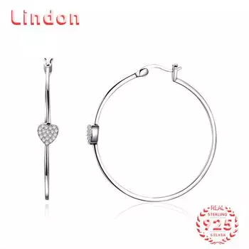 Линдон стерлингового серебра 925 пробы циркон серьги серьги для женщин подарки на свадьбу серебряный