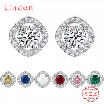 Линдон стерлингового серебра 925 пробы циркон серьги серьги для женщин подарки на свадьбу серебряный