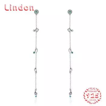 Линдон стерлингового серебра 925 пробы циркон серьги серьги для женщин подарки на свадьбу серебряный