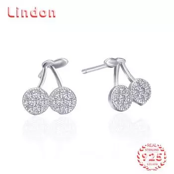 Линдон стерлингового серебра 925 пробы циркон серьги серьги для женщин подарки на свадьбу серебряный