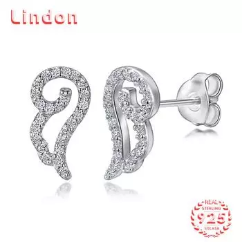 Линдон стерлингового серебра 925 пробы циркон серьги серьги для женщин подарки на свадьбу серебряный