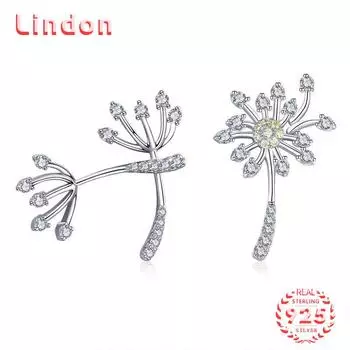 Линдон стерлингового серебра 925 пробы циркон серьги серьги для женщин подарки на свадьбу серебряный
