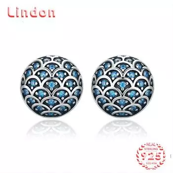 Линдон стерлингового серебра 925 пробы циркон серьги серьги для женщин подарки на свадьбу