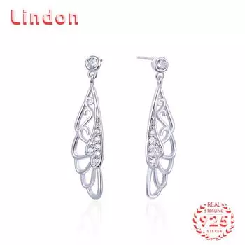 Линдон стерлингового серебра 925 пробы циркон серьги серьги для женщин подарки на свадьбу серебряный