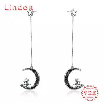 Линдон стерлингового серебра 925 пробы циркон серьги серьги для женщин подарки на свадьбу серебряный