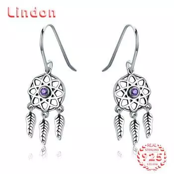 Линдон стерлингового серебра 925 пробы циркон серьги серьги для женщин подарки на свадьбу серебряный