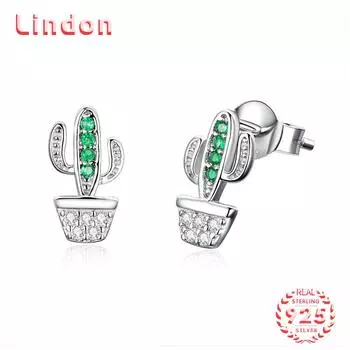 Линдон стерлингового серебра 925 пробы циркон серьги серьги для женщин подарки на свадьбу