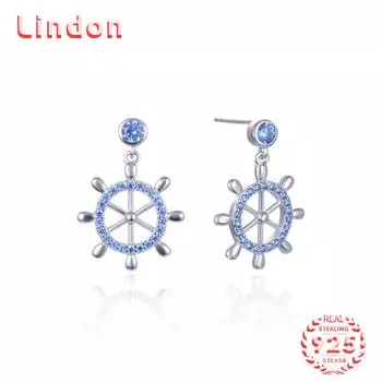 Линдон стерлингового серебра 925 пробы циркон серьги серьги для женщин подарки на свадьбу