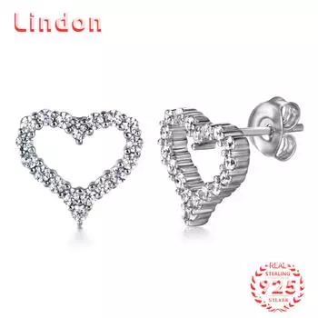 Линдон стерлингового серебра 925 пробы циркон серьги серьги для женщин подарки на свадьбу серебряный