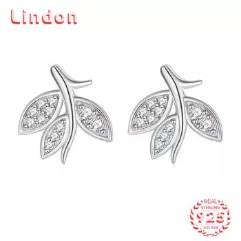 Линдон стерлингового серебра 925 пробы циркон серьги серьги для женщин подарки на свадьбу серебряный