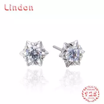 Линдон стерлингового серебра 925 пробы циркон серьги серьги для женщин подарки на свадьбу серебряный