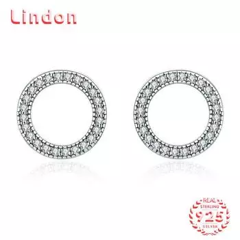 Линдон стерлингового серебра 925 пробы циркон серьги серьги для женщин подарки на свадьбу серебряный