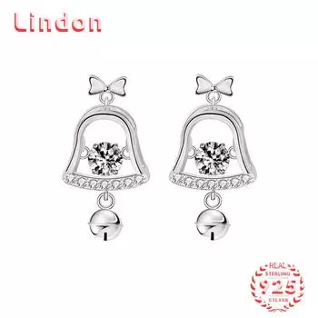Линдон стерлингового серебра 925 пробы муассанит циркон серьги серьги-капли для женщин подарки на свадьбу 0.5CT серебряный