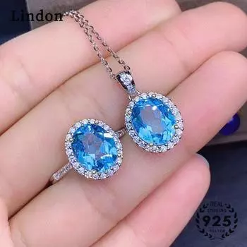 Lindon Женщины Медный Сплав 5А Циркон Кольца Ожерелье Подвеска Набор Свадебный Подарок