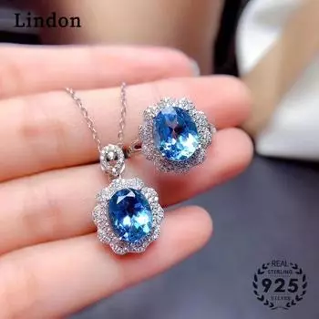 Lindon Женщины Медный Сплав 5А Циркон Кольца Ожерелье Подвеска Набор Свадебный Подарок