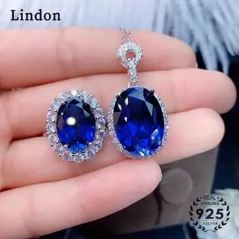 Lindon Женщины Медный Сплав 5А Циркон Кольца Ожерелье Подвеска Набор Свадебный Подарок