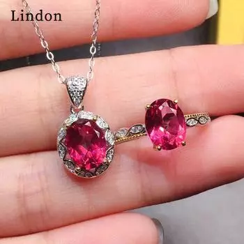 Lindon Женщины Медный Сплав 5А Циркон Кольца Ожерелье Подвеска Набор Свадебный Подарок