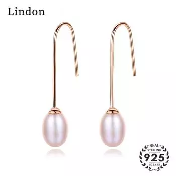 Lindon женские медные сплавы модные искусственные жемчуга серьги свадебный подарок белый