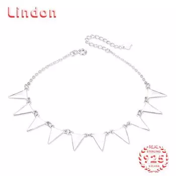 Lindon женский циркон стерлингового серебра 925 пробы ювелирные изделия геометрический браслет из бисера-цепочки модный тонкий свадебный подарок для подруги серебряный