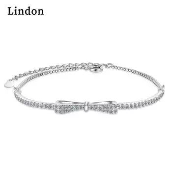 Lindon женский модный браслет с серебряным цирконом в подарок