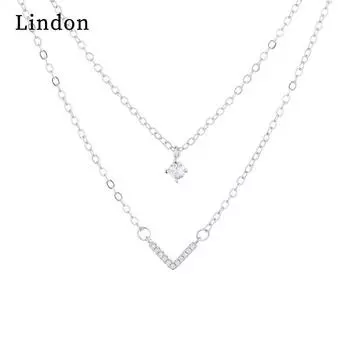 Lindon женское ожерелье кулон медный сплав циркон для женщин свадебная вечеринка модный подарок серебряный