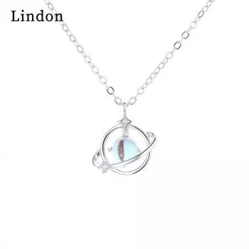 Lindon женское ожерелье кулон медный сплав циркон для женщин свадебная вечеринка модный подарок серебряный