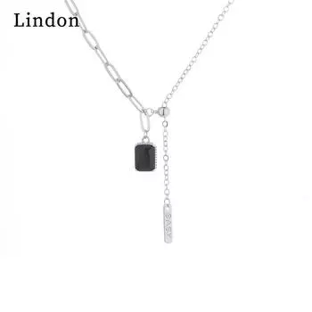 Lindon женское ожерелье кулон медный сплав циркон для женщин свадебная вечеринка модный подарок серебряный