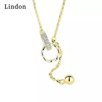 Lindon женское ожерелье кулон медный сплав циркон для женщин свадебная вечеринка модный подарок золотой