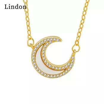 Lindon женское ожерелье кулон медный сплав циркон для женщин свадебная вечеринка модный подарок серебряный