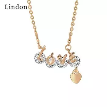 Lindon женское ожерелье кулон медный сплав циркон для женщин свадебная вечеринка модный подарок серебряный