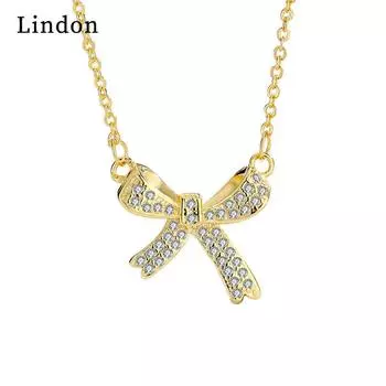 Lindon женское ожерелье кулон медный сплав циркон для женщин свадебная вечеринка модный подарок серебряный