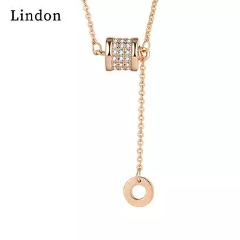 Lindon женское ожерелье кулон медный сплав циркон для женщин свадебная вечеринка модный подарок серебряный
