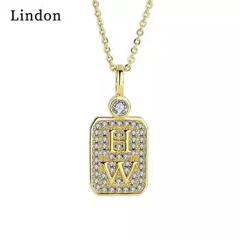 Lindon женское ожерелье кулон медный сплав циркон для женщин свадебная вечеринка модный подарок серебряный
