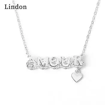 Lindon женское ожерелье кулон медный сплав циркон для женщин свадебная вечеринка модный подарок серебряный