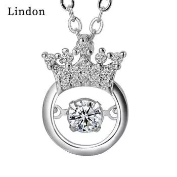 Lindon женское ожерелье кулон медный сплав циркон для женщин свадебная вечеринка модный подарок серебряный