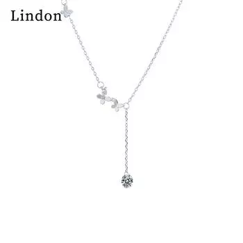 Lindon женское ожерелье кулон медный сплав циркон для женщин свадебная вечеринка модный подарок серебряный