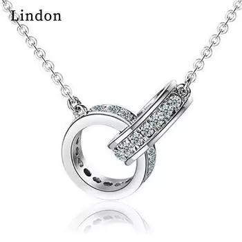 Lindon женское ожерелье кулон медный сплав циркон для женщин свадебная вечеринка модный подарок серебряный