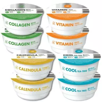 LINDSAY Modeling Mask Cup Pack 28 г x 4 вида x 2 набора Collagen Caldira Vitamin Cool Tea Tree