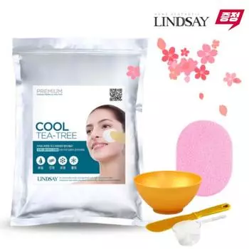 Lindsay modeling pack маска с маслом чайного дерева 1 кг + набор из 4-х инструментов-губок, 1 шт.