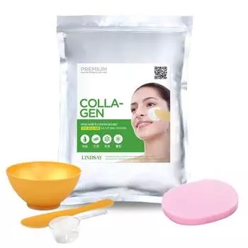 Lindsay Premium Collagen Modeling Pack (Zip Bag Rubber Pack) 1kg + 3 pack tools set + sponge