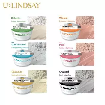 Lindsay Vitamin Modeling Mask Cup Pack, 8 типов, одна грязевая маска