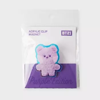 LINE FRIENDS Акриловый магнит-клипса BT21 KOYA Purple of Wish Edition Minini