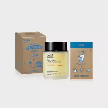 LINE FRIENDS Belif Brown On Green Витаминная маска (75мл)