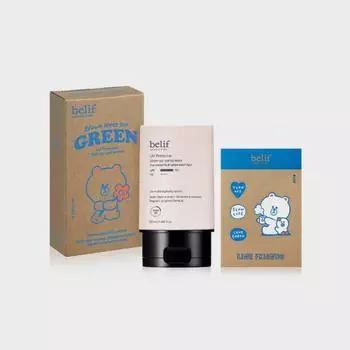 Line Friends Billip Brown On Green UV Protector Тонизирующий солнцезащитный крем (50мл)